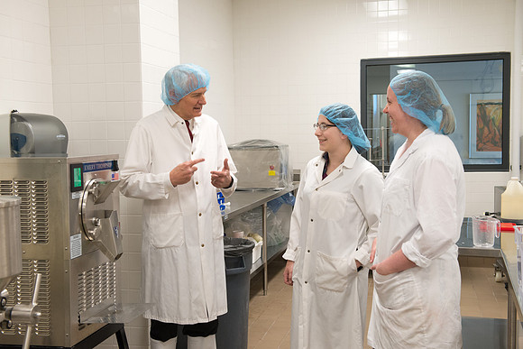 Students work in the Dairy Lab in the Science and Technology Center.