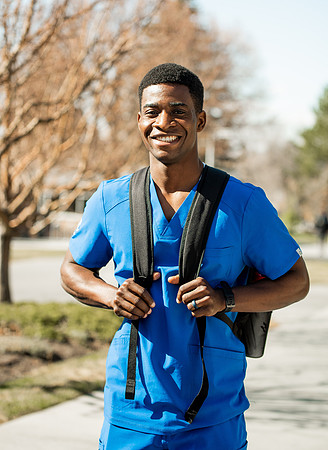 Students walk around BYUI campus on their first day of classes for the Spring 2021 semester.