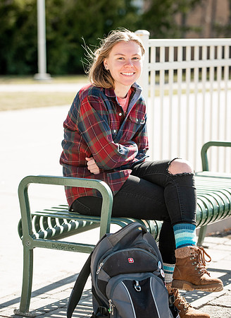 Students walk around BYUI campus on their first day of classes for the Spring 2021 semester.