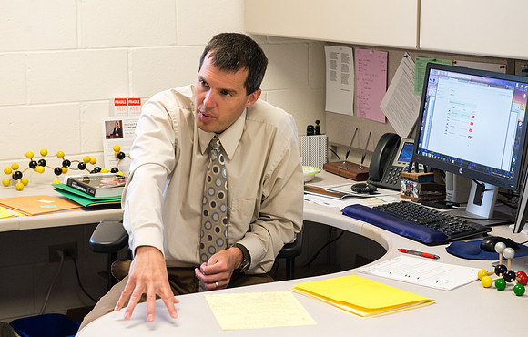 Caleb Bailey, a Biology Professor mentors Student-Mentored research, using zebra fish to study cancer metastasis.