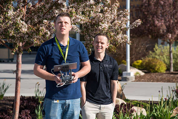 Patrick Kelly pilots the AV drone.