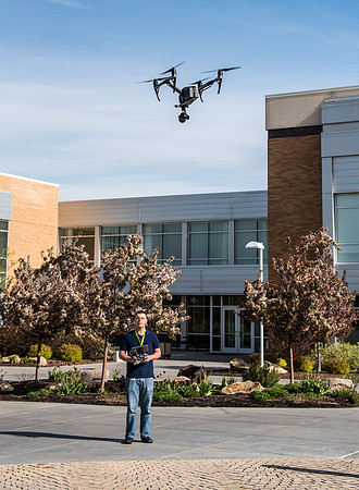 Patrick Kelly pilots the AV drone.