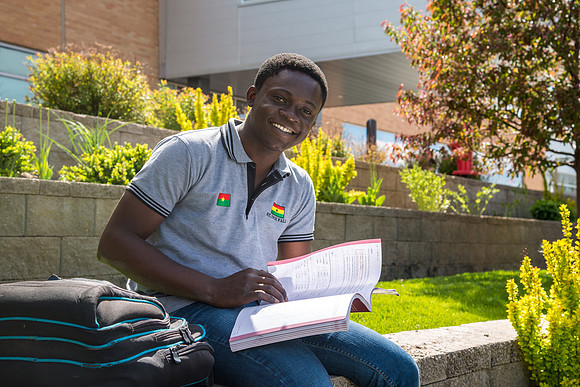Cheick Omar Fall participates in Student Support Video Production.