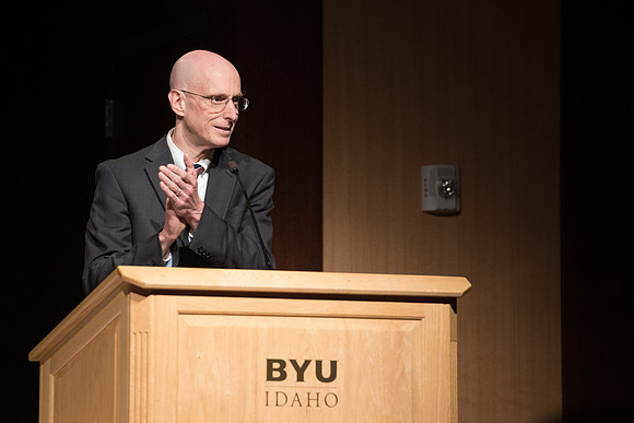 BYU-Idaho faculty are shown apprceiation at a banquet.