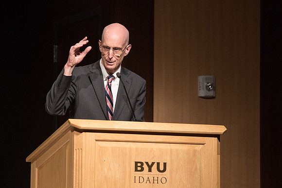 BYU-Idaho faculty are shown apprceiation at a banquet.