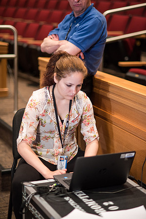 President Henry J Eyring, video production in the BYU-Idaho Center Auditorium.