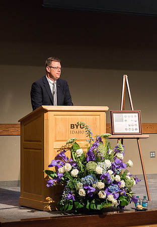 Farewell gathering President and Sister Gilbert.