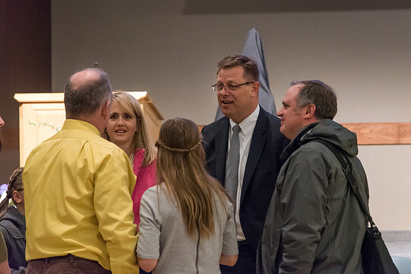 A farewell reception is held for President and Sister Gilbert, and their family. Students, faculty and friends come to say goodbye to the family and thank them for their service. 2017