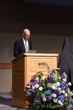 A farewell reception is held for President and Sister Gilbert, and their family. Students, faculty and friends come to say goodbye to the family and thank them for their service. 2017