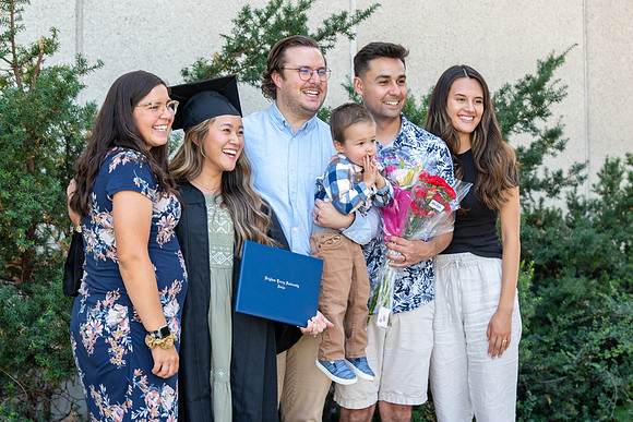Graduates after convocations around campus.