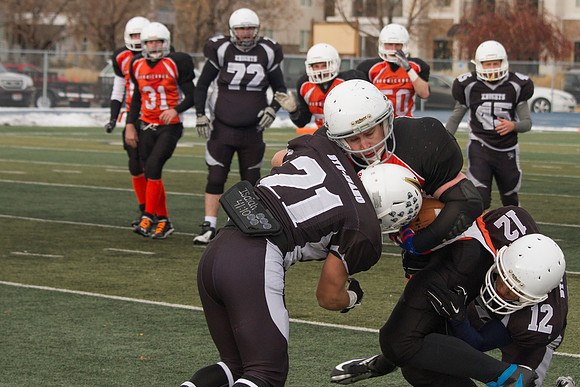 It was a constant battle on the turf for the championship title as the Knights took on the Hurricanes. The Knights were able to hold the Hurricanes as they played in overtime, with the final score bei