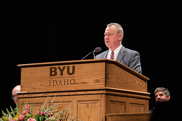 Graduates during convocation for the College of Performing and Visual Arts.