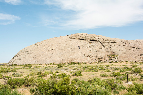 independence Rock, so named as a landmark pioneers hoped to be at on or before July 4th to ensure there safe crossing over the mountain passes before snowfall.