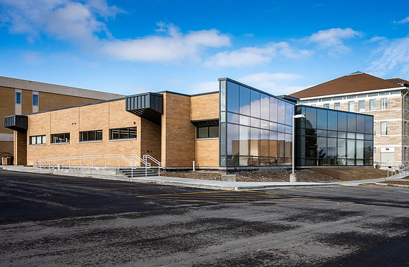 The Visual Arts Studio. The newest building on campus houses the Ceramics Lab and Sculpture lab.