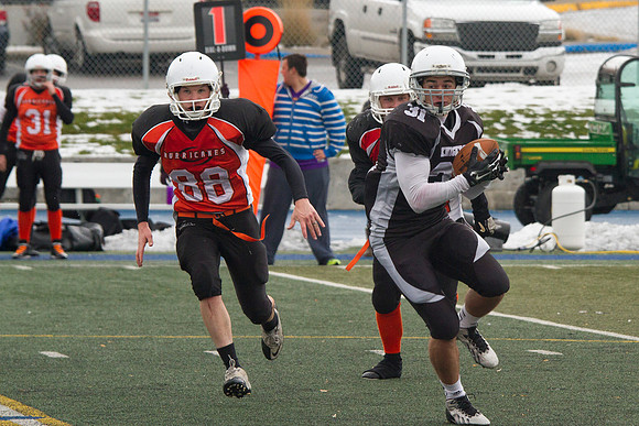 It was a constant battle on the turf for the championship title as the Knights took on the Hurricanes. The Knights were able to hold the Hurricanes as they played in overtime, with the final score bei
