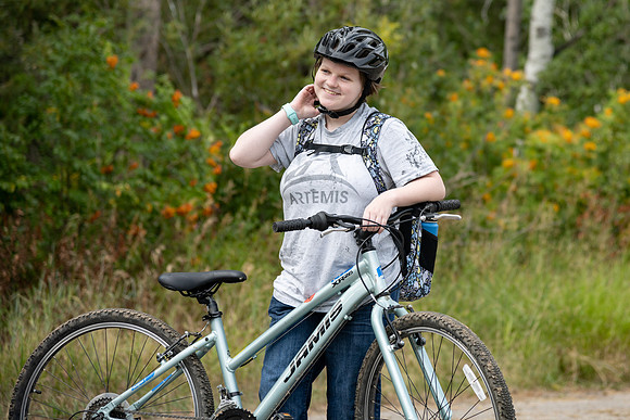 A group of BYU-Idaho Students go mountain biking.