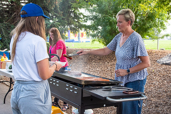 Students at the Summer BBQ.