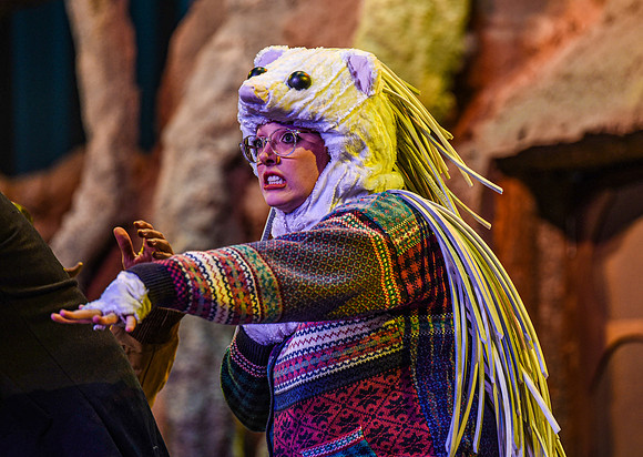 The theatre department's dress rehearsal of the Wind in the Willows in the Snow Drama Theatre.