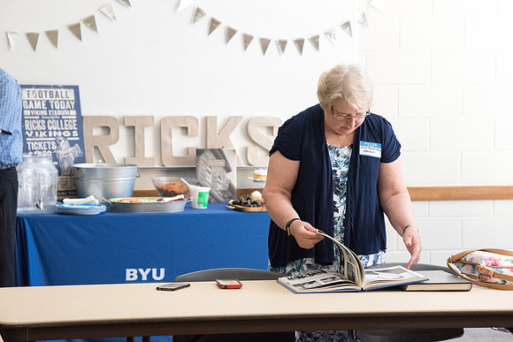 The Class of 1967 meets together in the Manwaring Center for a Reunion.