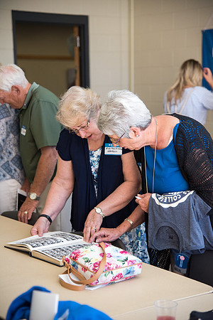 The Class of 1967 meets together in the Manwaring Center for a Reunion.