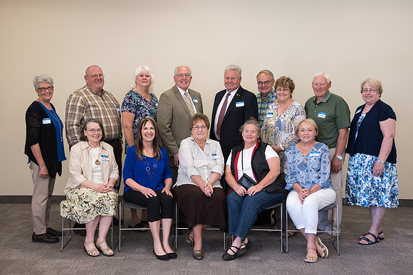 The Class of 1967 meets together in the Manwaring Center for a Reunion.