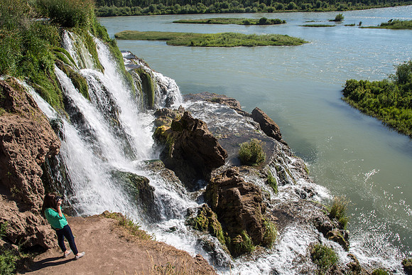 A beautiful waterfall that empties into the South Fork of the Snake River near Swan Valley, ID.