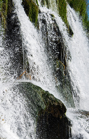 A beautiful waterfall that empties into the South Fork of the Snake River near Swan Valley, ID.