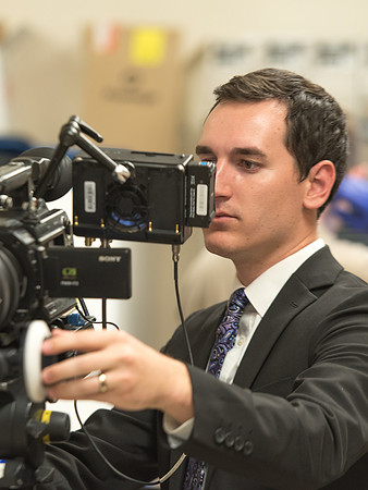 Kyle Braby on a video shoot. 2017