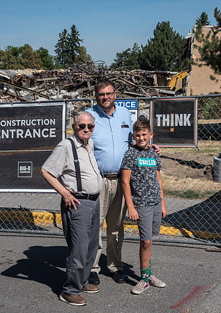 Big D Construction doing some major Destruction to the Kirkham Building. Three generations of Wolford's.
