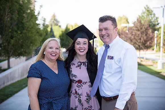 Graduates with their loved ones.