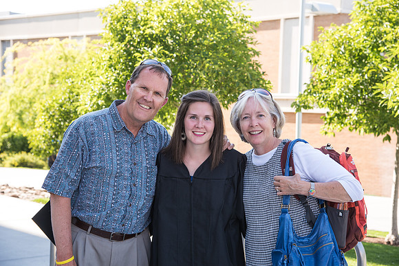 Graduates with their loved ones.