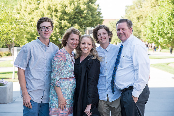 Graduates with their loved ones.