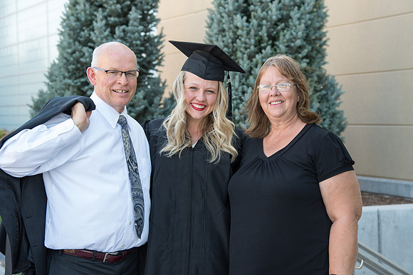 Graduates with their loved ones.