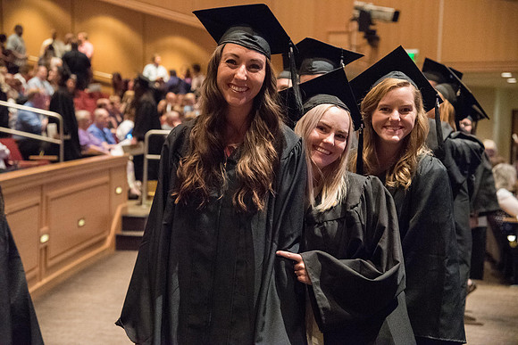Graduates during the Recessional.