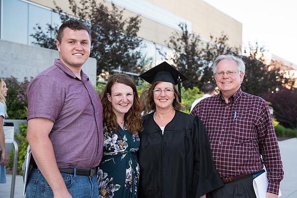 Graduates with their loved ones.