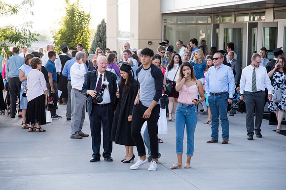 Graduates with their loved ones.