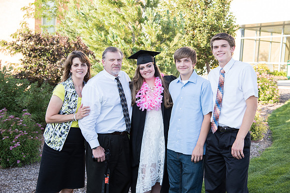 Graduates with their loved ones.