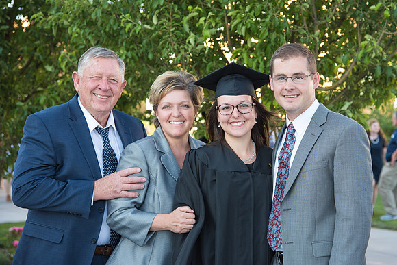 Graduates with their loved ones.
