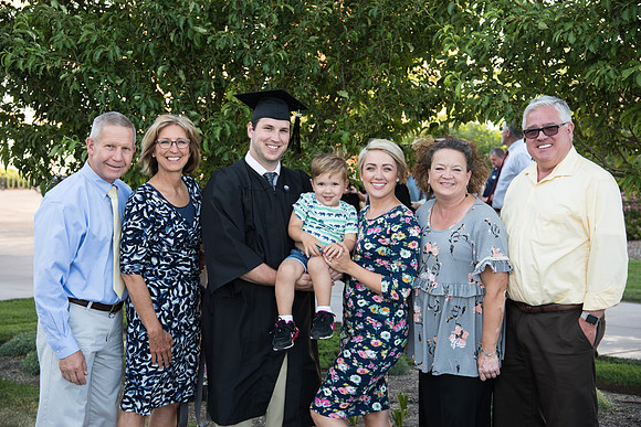 Graduates with their loved ones.