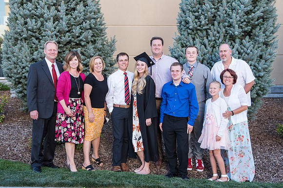 Graduates with their loved ones.