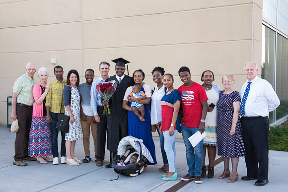 Graduates with their loved ones.