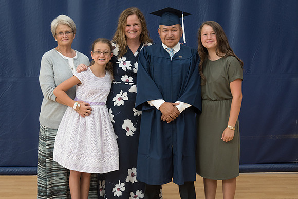 Pathway students gather together before their graduation.