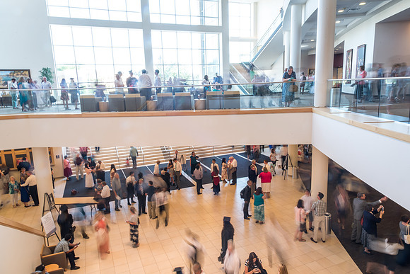 Families travel from all around and gather in the BYU-I enter to celebrate graduation. 2017