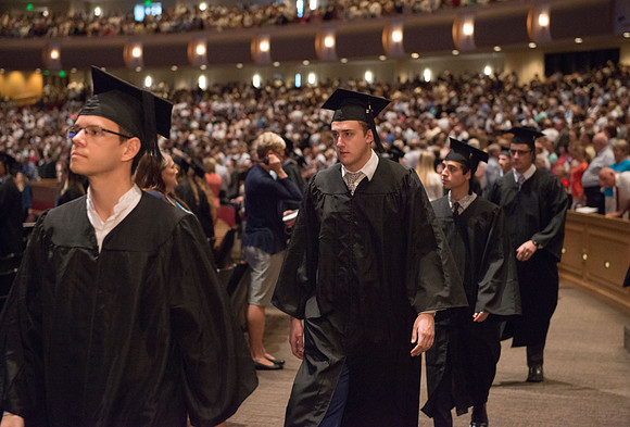 BYU-Idaho Spring semester graduation, July 2017.