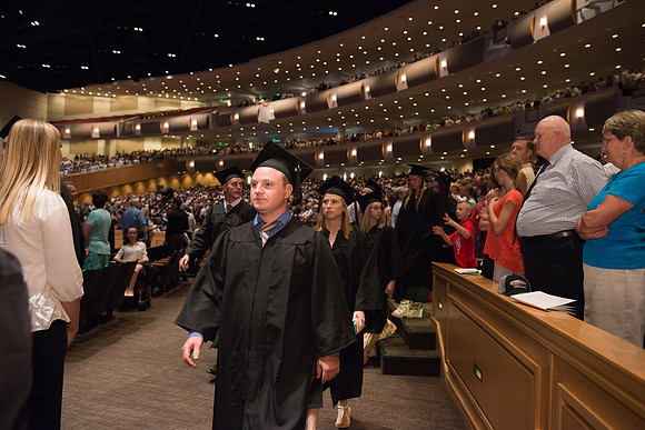 BYU-Idaho Spring semester graduation, July 2017.
