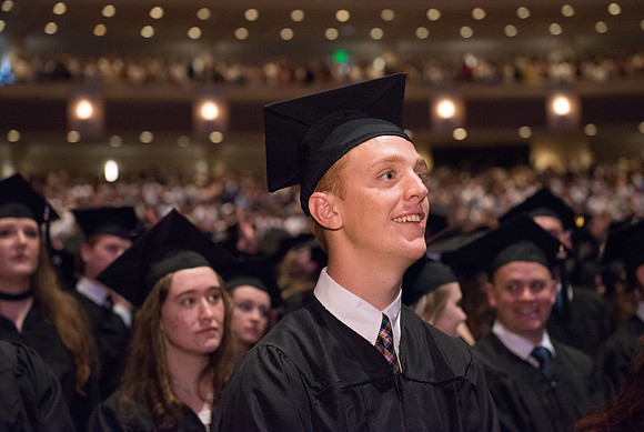 BYU-Idaho Spring semester graduation, July 2017.