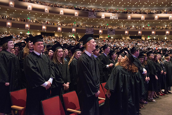 BYU-Idaho Spring semester graduation, July 2017.