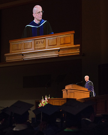 BYU-Idaho Spring semester graduation. President Henry J. Eyring