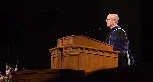 BYU-Idaho Spring semester graduation. President Henry J. Eyring