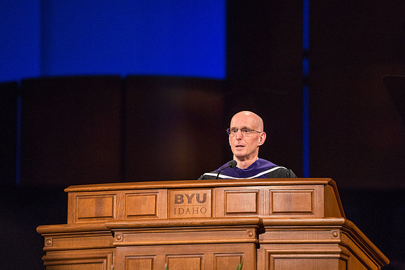 BYU-Idaho Spring semester graduation. President Henry J. Eyring